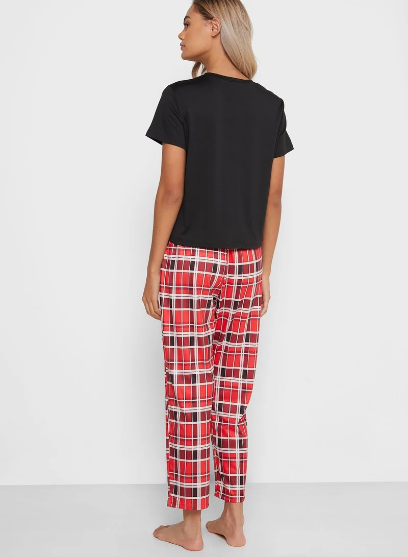 Ginger Checked Pyjama Set