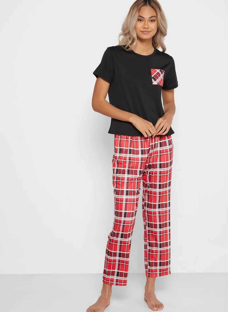 Ginger Checked Pyjama Set