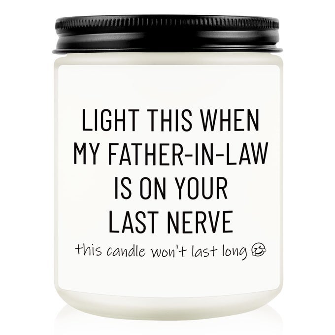 MOTHER IN LAW GIFTS, MOTHER IN LAW BIRTHDAY GIFTS, FUNNY PRESENTS FROM DAUGHTER SON ON CHRISTMAS NEW YEAR THANKSGIVING MOTHERS DAY WOMEN'S DAY, LAVENDER CANDLE PRESENTS 7OZ SOY