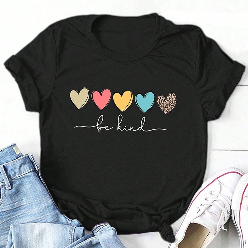 Cotton Code Be Kind Love Ladies Blessing T-Shirt Ladies Short Sleeve - Image 2