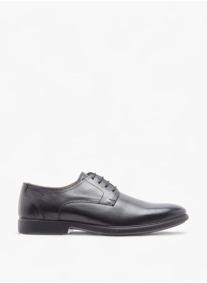DUCHINI - Men's Solid Derby Shoes with Lace-Up Closure - Image 1