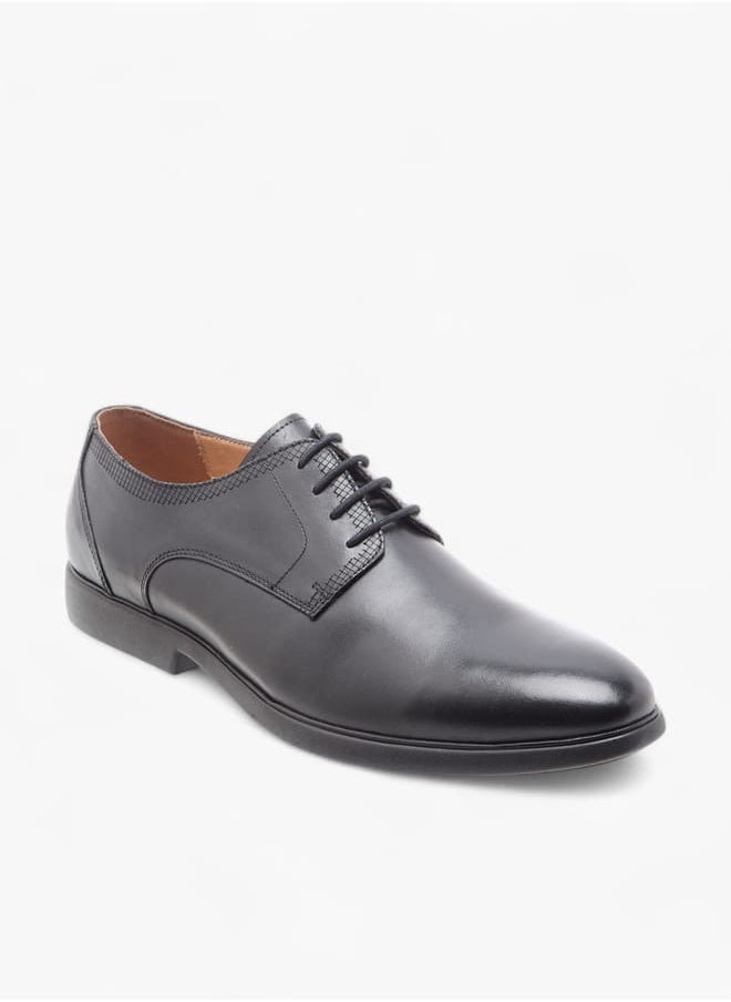 DUCHINI - Men's Solid Derby Shoes with Lace-Up Closure - Image 1