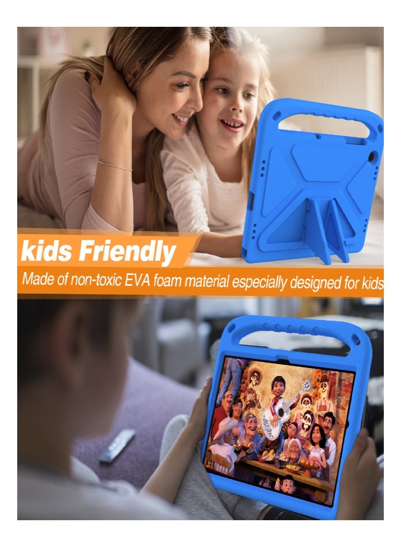 Case for pad Samsung Galaxy Tab A9（2023） SM-X110 /SM-X115, Kid Case Friendly Shockproof Protective Case, Handle Stand Heavy Duty Tablet Cover (Blue, 8.7in) - Image 3