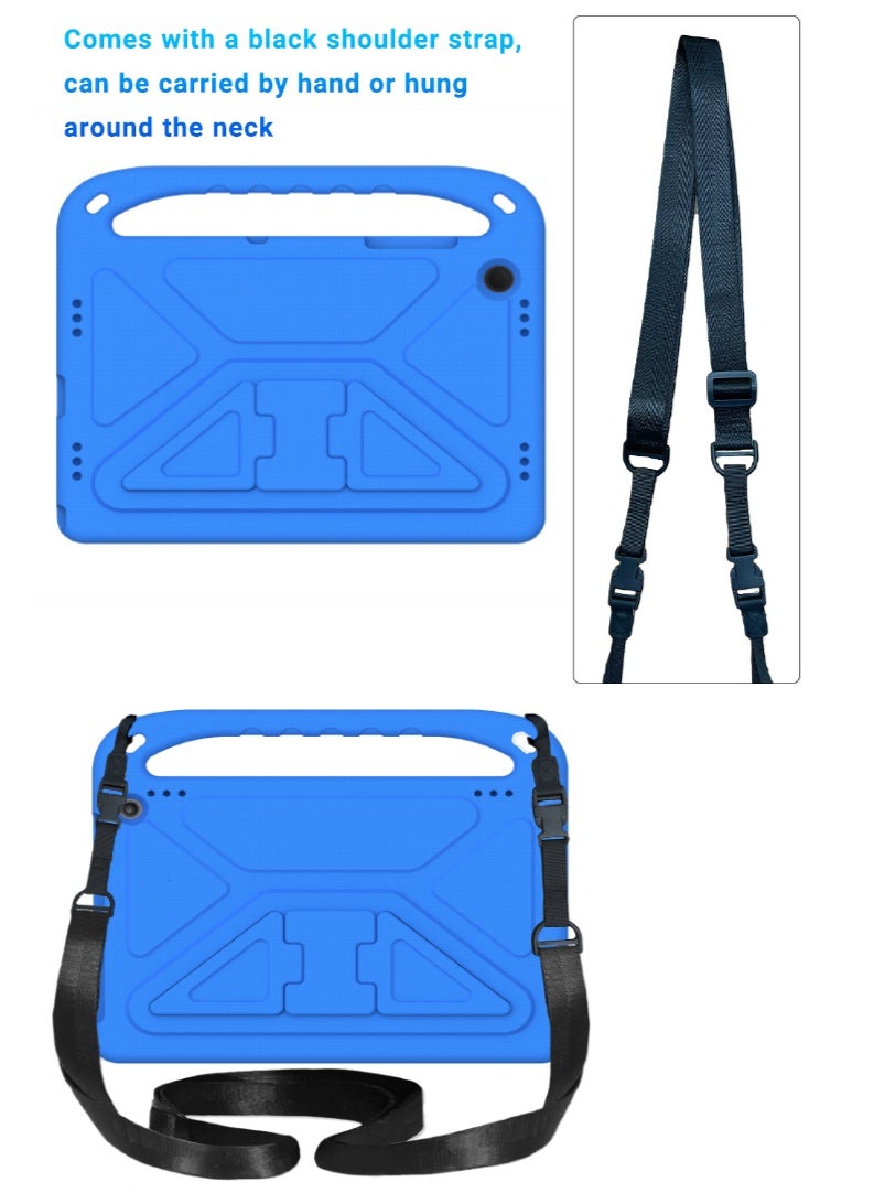 Case for pad Samsung Galaxy Tab A9（2023） SM-X110 /SM-X115, Kid Case Friendly Shockproof Protective Case, Handle Stand Heavy Duty Tablet Cover (Blue, 8.7in) - Image 4