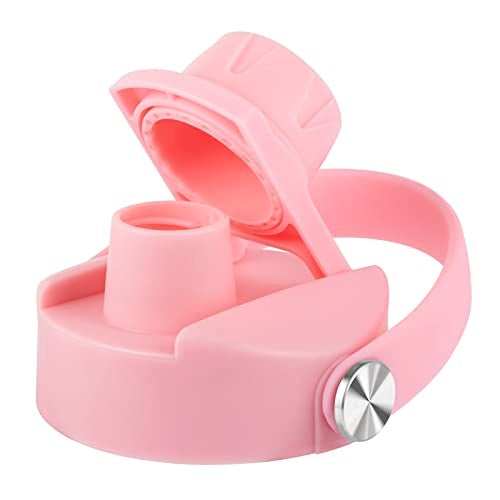 DBIW Lid for Hydro Flask 32 40 oz Wide Mouth, Replacement Lids Compatible with Hydro Flask Wide Mouth Water Bottle, Top Spout Lid with Handle, Wide Mouth Lid Chug Cap Accessories, Light Pink - Image 1