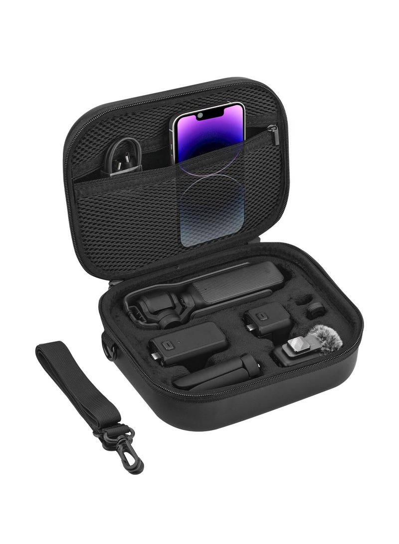 Hard Shell Carrying Case for Osmo Pocket 3, Portable PU Protective Bag for DJI Osmo Pocket 3 Creator Combo Camera Accessories with Shoulder Strap - Image 1