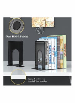 Excefore Bookends, Universal Premium Bookends for Shelves, Heavy Duty Metal Bookend Support  - Image 5