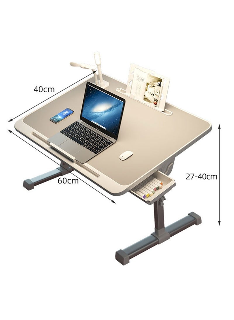 CityRiya-Long - Laptop Desk Foldable Lap Desk for Bed Bed Desk for Laptop Portable Laptop Table Small Laptop Bed Tray Table Computer Bed Table with Storage Drawer for Laptop Working, Eating and Writing - Image 1