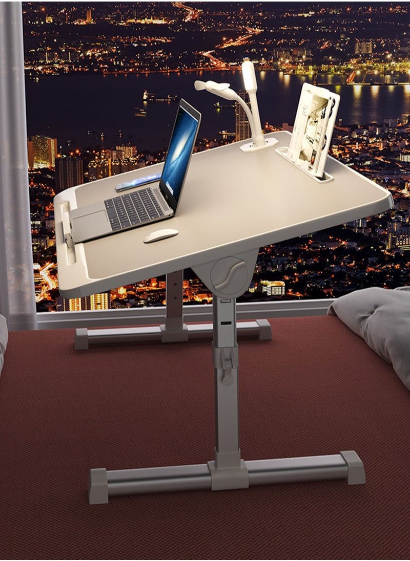 CityRiya-Long - Laptop Desk Foldable Lap Desk for Bed Bed Desk for Laptop Portable Laptop Table Small Laptop Bed Tray Table Computer Bed Table with Storage Drawer for Laptop Working, Eating and Writing - Image 1