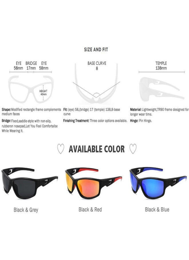 Generic - JULI Classic Sports Sunglasses Male Driving Golf Pilot Rimless Ultralight Frame Sun Glasses UV400 Men Women Gafas De Sol MJ8013-Lenses Color:C2 Black red-Ships From:CHINA-Frame Color:Polarized - Image 1
