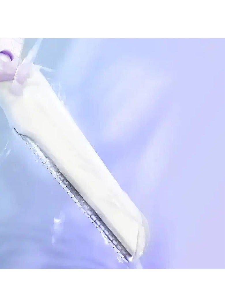 ORiTi Eyebrow Grooming Kit Eyebrow Tweezers Lightweight Stainless Steel Eyebrow Scissors with Comb Folding Eyebrow Scraper Salon Use Purple - Image 2