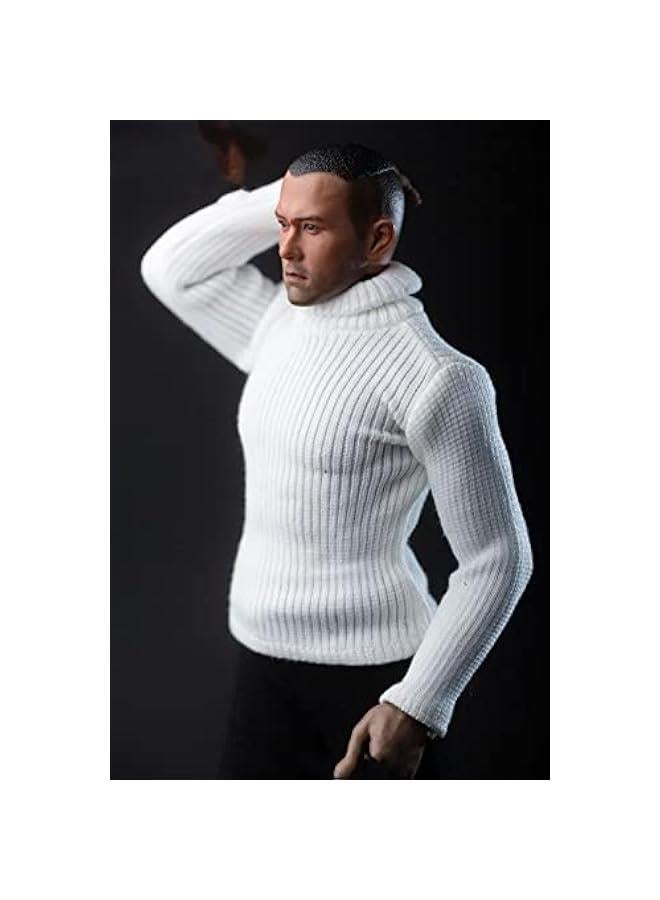 1/6 Scale Figure Doll Clothes, Sweater Costume for 12 inch Male Action Figure Phicen/TBLeague MYF12-White  - Image 3