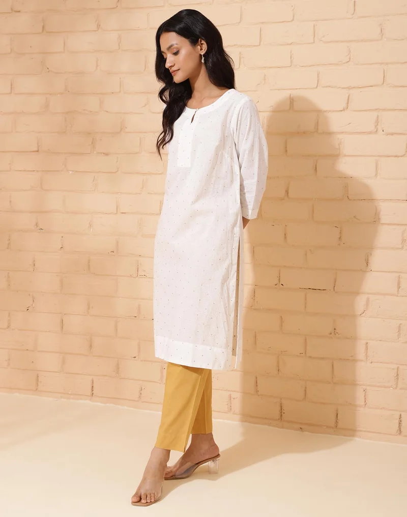 Fabindia Printed Knee Length Kurta