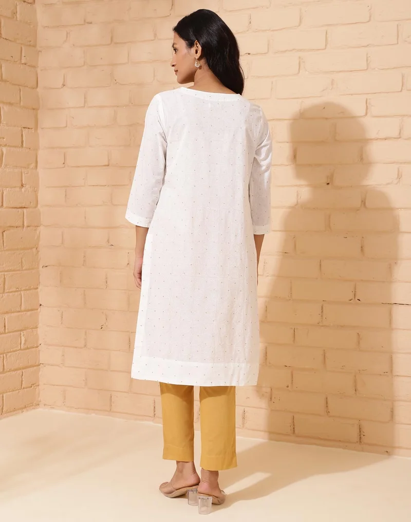 Fabindia Printed Knee Length Kurta