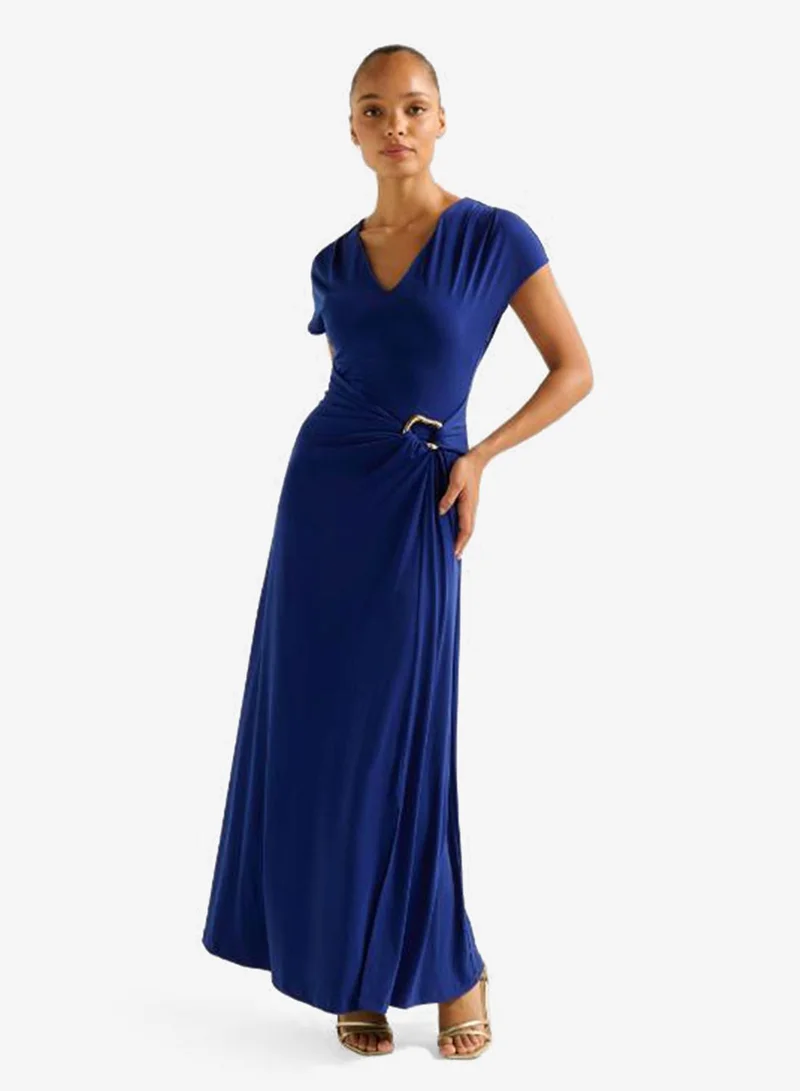 Macy Twist Buckle Detailed Midi Dress