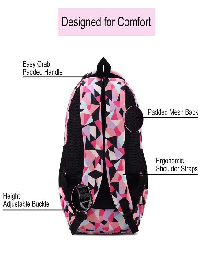 CLUCI Kids 35L Printed Pink Best Stylish 4 compartments Lightweight Spacious Waterproof Casual/Picnic/Tuition/School Bag/Backpack for Children Boys And Girls (Purple Black) - Image 5