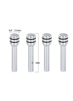 AUTO MT Silver 4PC Set Universal Door Lock Knob Pull Pin Aluminum Interior Item All Car SUV Van Truck  - Image 3