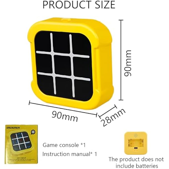 TIC TAC TOE ELECTRONIC GAME, HANDHELD PUZZLE CONSOLE, CLASSIC NOUGHTS AND CROSSES, FAMILY TRAVEL GAME FOR EDUCATIONAL FUN AND MEMORY GROWTH, PORTABLE FOR CHILDREN - Image 3