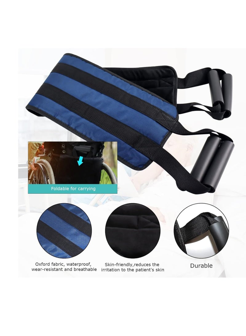 McDou Padded Bed Transfer Nursing Sling for Patient, Elderly Safety Lifting Aids, Anti Slip Handle, Elderly Back Lift Mobility Belt, Used for Home Health Transfer Sling(Dark Blue) - Image 4