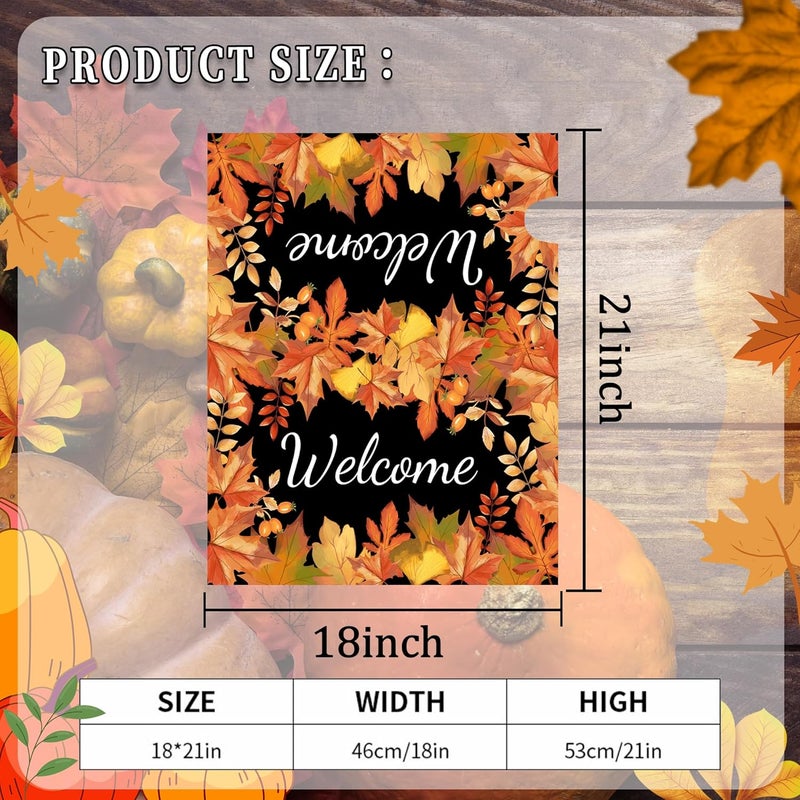 ARKUKT Autumn Fall Mailbox Cover Magnetic Welcome Maple Leaf Mailbox Wraps Post Letter Box Cover for Garden Yard Home Decor Standard Size 21" x 18" - Image 3