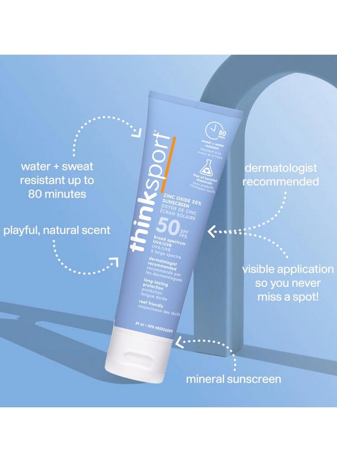 Thinksport - Thinksport SPF 50 Plus Sunscreen, 3 Ounce-pack of 2 - Image 1