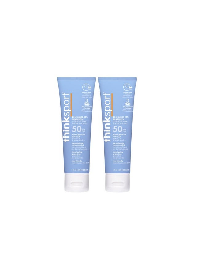 Thinksport - Thinksport SPF 50 Plus Sunscreen, 3 Ounce-pack of 2 - Image 1