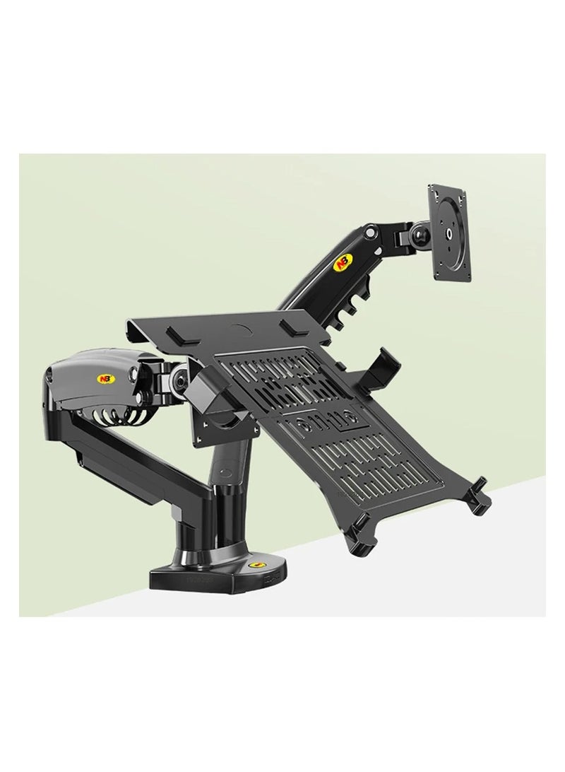 ارواق الغاز الربيع المزدوج رصد الذراع حامل سطح المكتب 17 "-27" 10 "-17" حامل الكمبيوتر المحمول الهواء الصحافة جبل قوس تحميل - Image 1