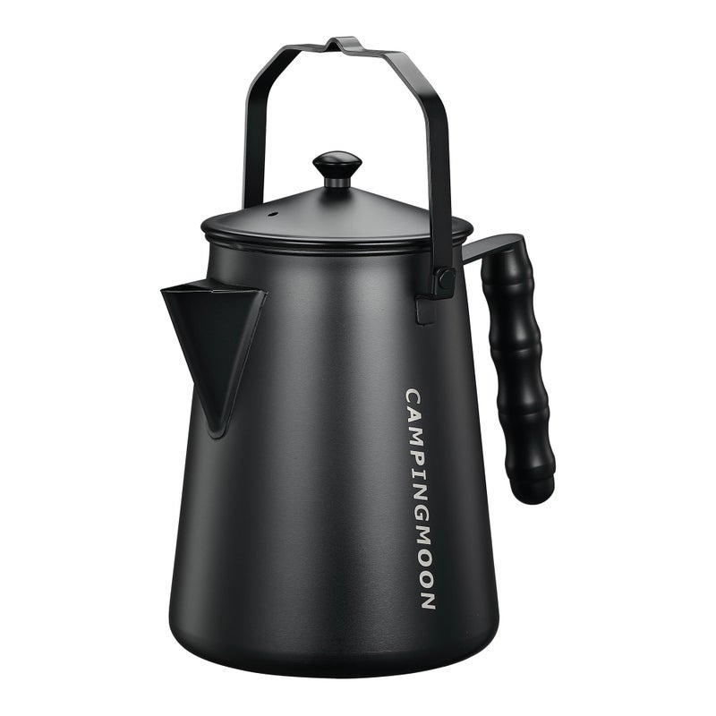 camping moon CAMPINGMOON 15L Campfire Kettle Stainless Steel Camping Kettle Black BKSW6 - Image 2