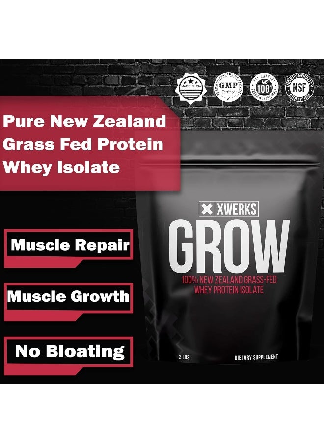 Xwerks Grow 100% New Zealand Grass-Fed Whey Protein - 25G Of Pure Isolate Protein Powder (30 Servings) All-Natural, Paleo & Keto-Friendly, Soy & Gluten-Free, And Easy To Digest (Strawberry) - Image 3