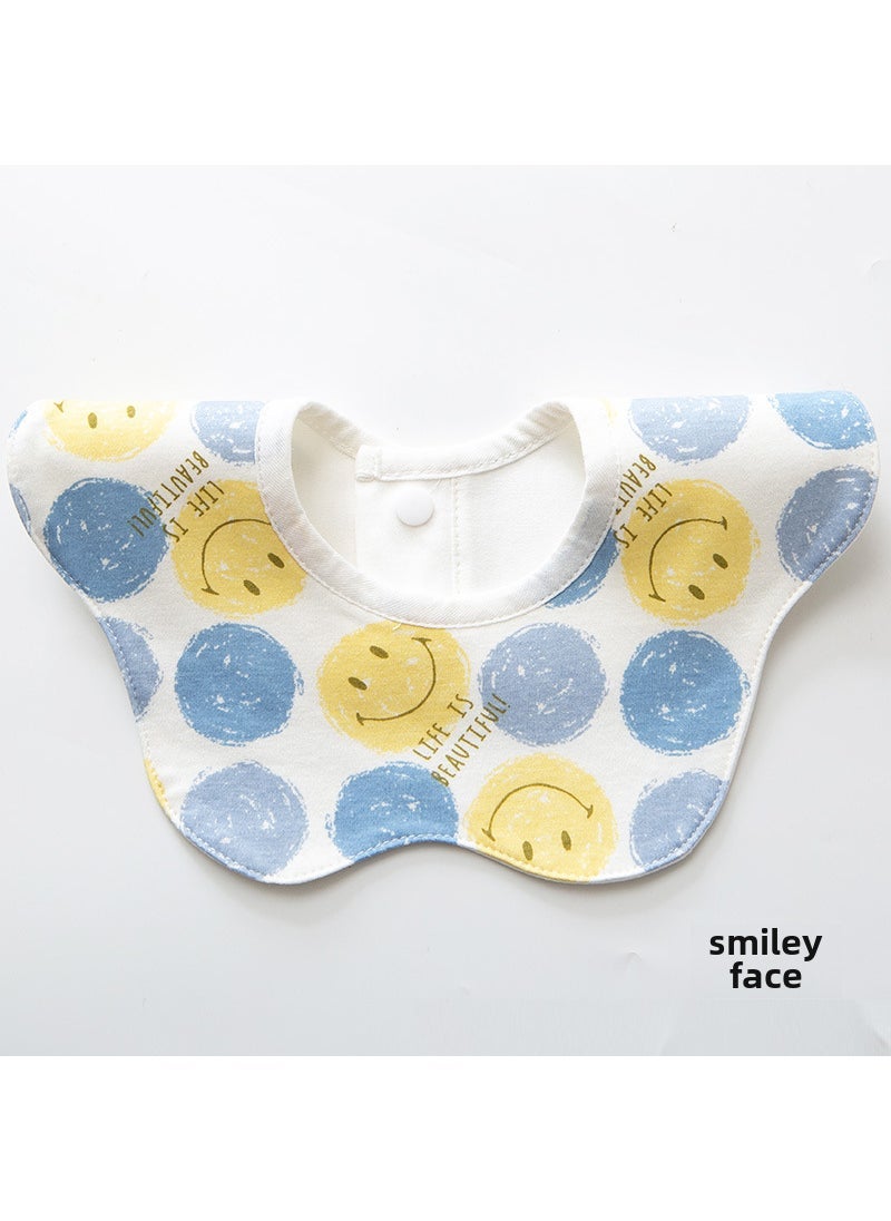 Baby Waterproof Cotton Bib Unisex Smiley