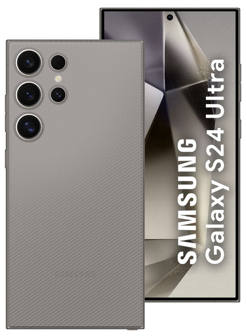 CATANES ( for Galaxy S24 Ultra ) Case Air Skin Line Design Back Cover Sturdy Durable Ultra-Thin Case Drop Protection Cover Clear - Dark Grey - Image 1