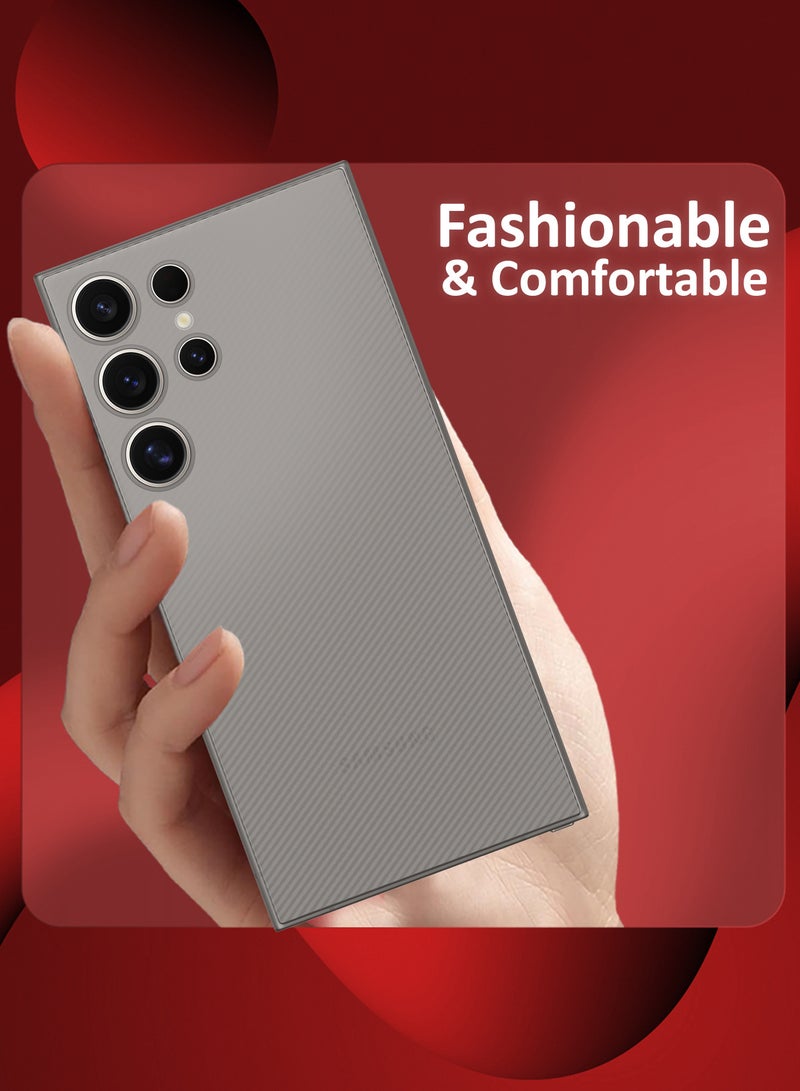 CATANES ( for Galaxy S24 Ultra ) Case Air Skin Line Design Back Cover Sturdy Durable Ultra-Thin Case Drop Protection Cover Clear - Dark Grey - Image 2