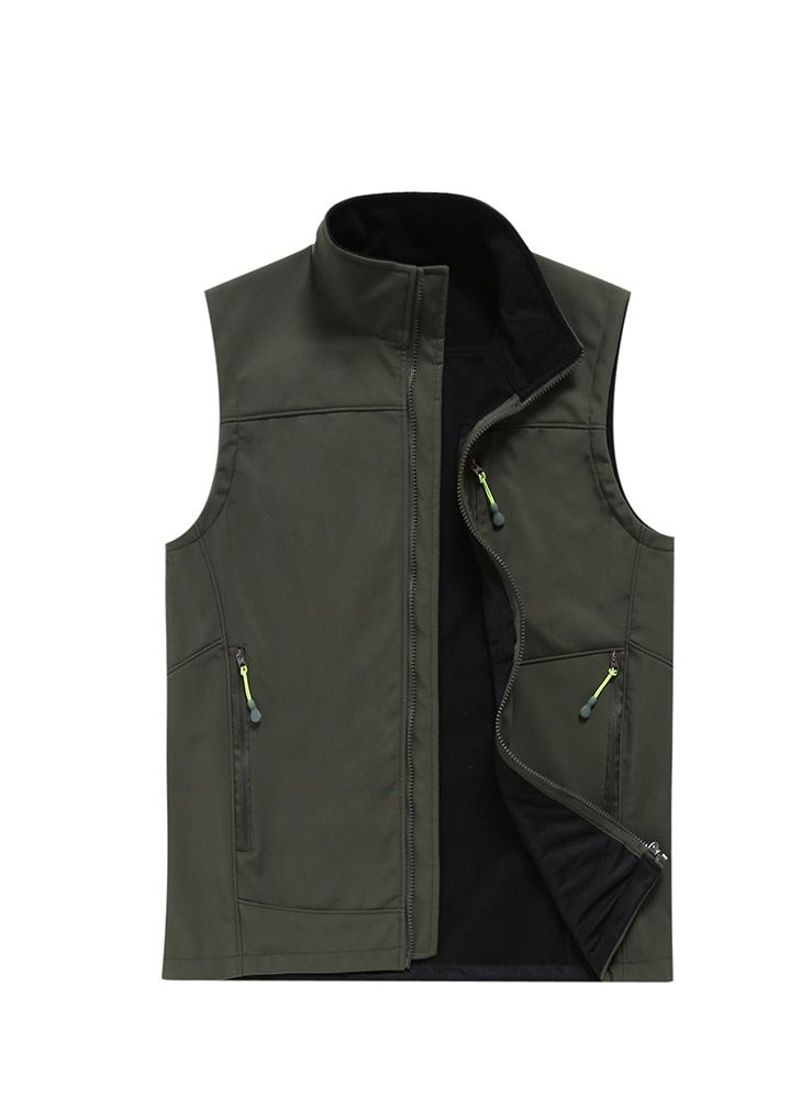Loquat Spring And Autumn Style Men's Casual Outdoor Standing Collar Vest 