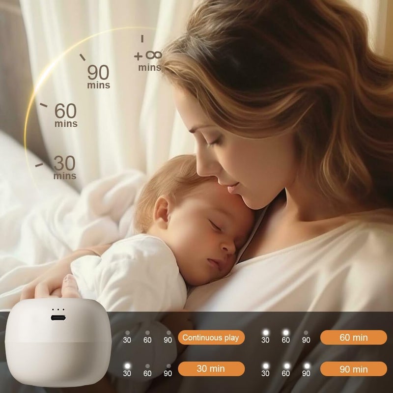 TKGOU Portable Sound Machine for Baby Kids  Sleep Soother  16 Soothing Sounds  Timer  Memory Function  30H  White Noise  Shush  Travel  Registry Gift  Newborn Essentials  Clips on Stroller - Image 5