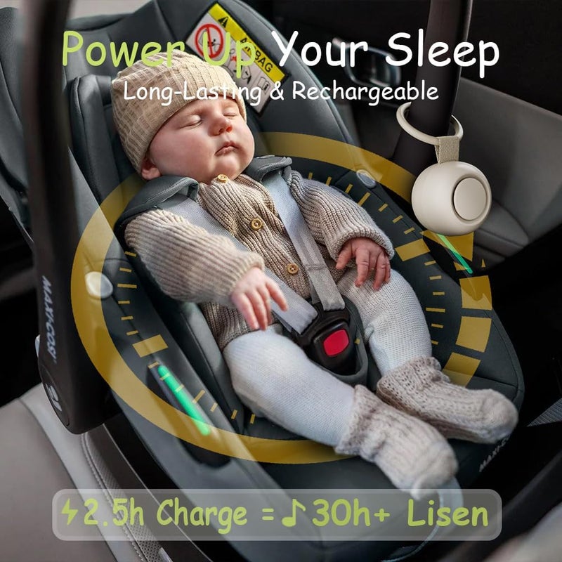 TKGOU Portable Sound Machine for Baby Kids  Sleep Soother  16 Soothing Sounds  Timer  Memory Function  30H  White Noise  Shush  Travel  Registry Gift  Newborn Essentials  Clips on Stroller - Image 4