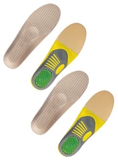 2-Pair of Orthopedic Arch Support Insole Multi-Functional Shock Absorption Sweat Absorption Breathable Suitable for Leisure Sports