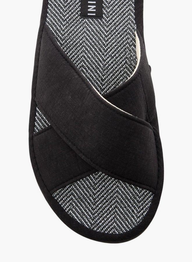 DUCHINI Men's Cross Strap Bedroom Slippers - Image 3