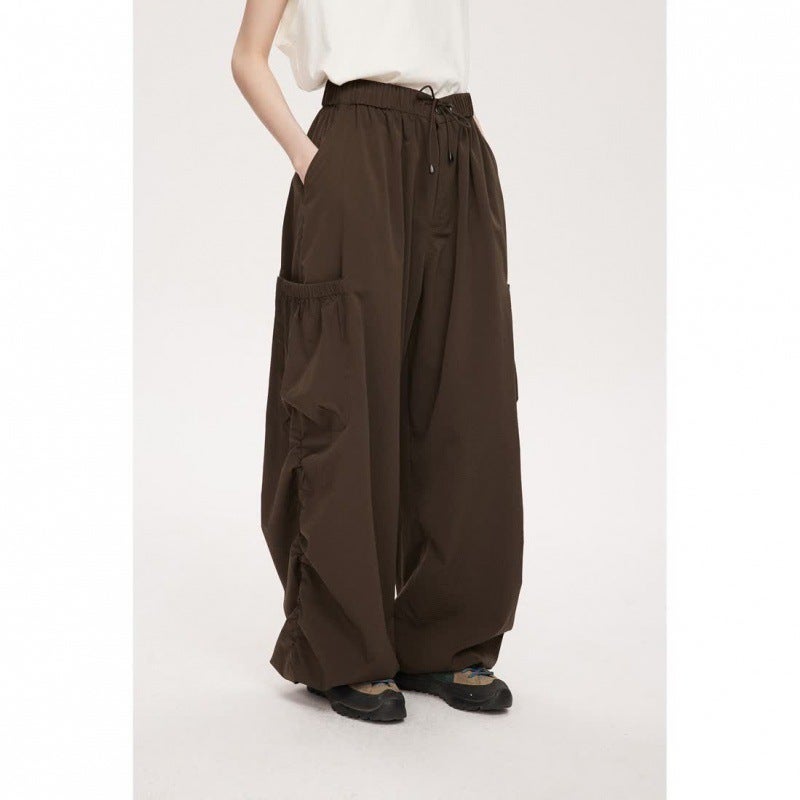 High Street Japanese Trendy Brand Street Pleated Large Pocket 2024 Loose Profile Casual Cargo Pants Trendy High Street - Image 3
