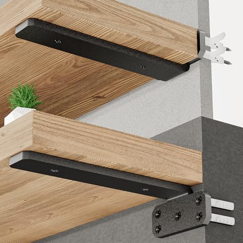 SKYSEN 12 Pack 10" Floating Shelf Bracket, Shelves Brackets, Wood Shelving Brackets Hardware - Heavy Duty - 4/6/8/10/12 inch - Real Hidden Bracket Design（tzj10-12） - Image 1