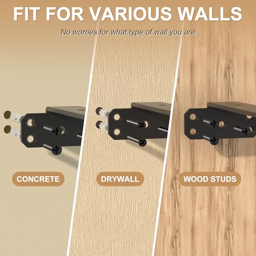 SKYSEN 12 Pack 10" Floating Shelf Bracket, Shelves Brackets, Wood Shelving Brackets Hardware - Heavy Duty - 4/6/8/10/12 inch - Real Hidden Bracket Design（tzj10-12） - Image 4