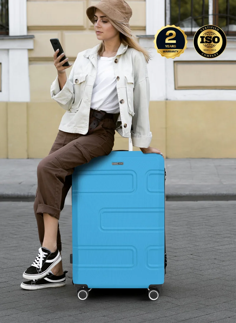 PARAJOHN Blue Cabin Size Lightweight ABS Hardside Spinner Luggage Trolley -20 Inch | Carrying 10KG 8 Wheel Hardshell Suitcase-Blue  | Best Price UAE