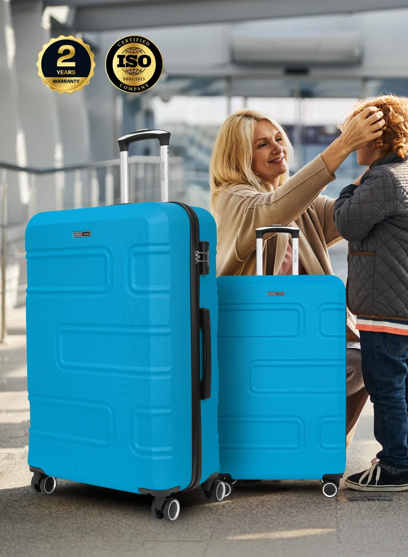 PARAJOHN Blue Cabin Size Lightweight ABS Hardside Spinner Luggage Trolley -20 Inch | Carrying 10KG 8 Wheel Hardshell Suitcase-Blue  | Best Price UAE
