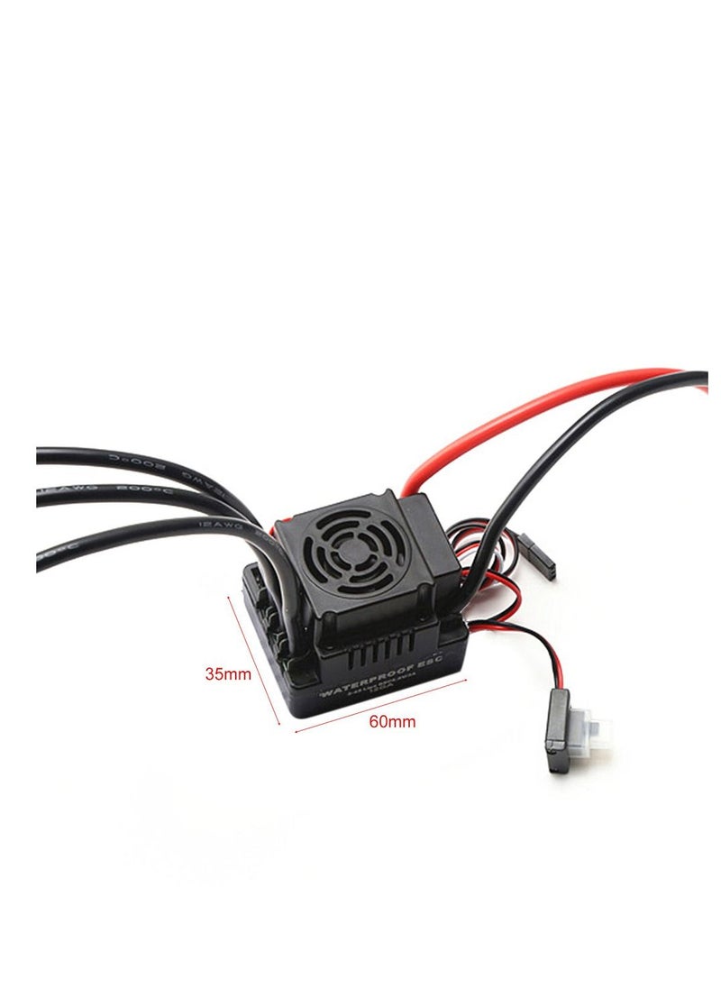 Waterproof 3670 2150KV Brushless Motor 120A Brushless ESC Programming Card With Heat Sink Cooling Fan Combo Set for 1/8 Remote Control Car Truck