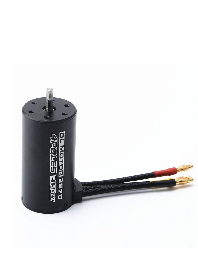 Waterproof 3670 2150KV Brushless Motor 120A Brushless ESC Programming Card With Heat Sink Cooling Fan Combo Set for 1/8 Remote Control Car Truck