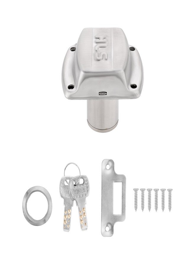 HLS Furniture Cupbord Lock for Home, Cupboard Cabinet, Child Safety, Wardrobe Lock | Suitable for Panel | SS | 25 - Image 1