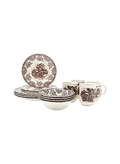 Claytan مجموعة عشاء كلايتان مع مطحنة بني 24 قطعة  - Image 1