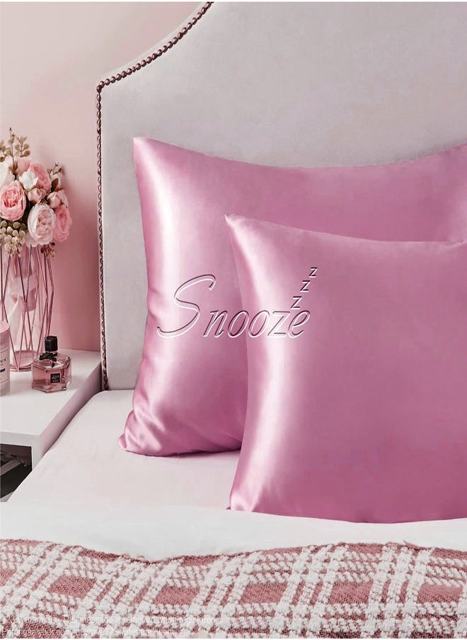 snooze Snooze, Satin Pillowcase for Hair and Skin, 48*70 cm, Dark Pink  - Image 2