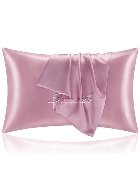 Snooze, Satin Pillowcase for Hair and Skin, 48*70 cm, Dark Pink