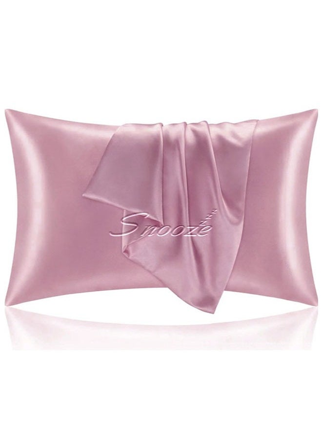 snooze Snooze, Satin Pillowcase for Hair and Skin, 48*70 cm, Dark Pink  - Image 1