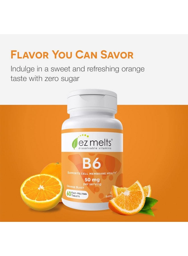 EZ Melts Dissolvable Vitamin B6 50 mg, Sugar-Free, 1-Month Supply - Image 4